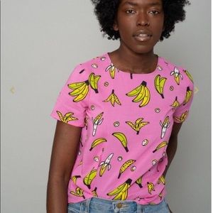 NOOWORKS Bananas Boxy Top NWOT